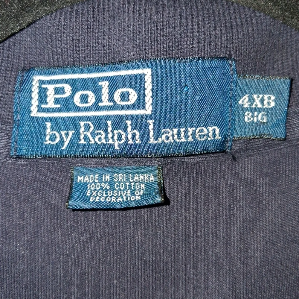 Polo by Ralph Lauren Men's Dark Blue Polo Shirt In A Size 4XB. Preppy